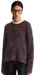 Cardigan MARC O'POLO DENIM "relaxed aus Baumwoll-Schurwolle-Mix", Damen, Gr. XS, lila