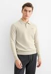 Polokragenpullover BOSS ORANGE "Asac Cotton Wool", Herren, Gr. L, beige (light
