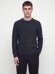 Rundhalspullover JACK & JONES "JJLUKE KNIT CREW NECK AW26", Herren, Gr. L, grau (navy