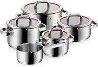 WMF Topf-Set "Function 4, Glasdeckel mit 4 Abgie&szlig;funktionen, poliert, unbeschichtet"