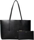 Calvin Klein Henkeltasche "FOIL LOGO TOTE W/POUCH" Damen-Schultertasche mit