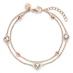 Armband S.OLIVER "Schmuck Geschenk Edelstahl The Double Row, Herzen",
