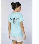 Print-Shirt CHIEMSEE, Damen, Gr. XS (32), blau (tropical breeze), 100% Baumwolle,
