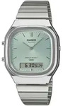 Chronograph CASIO VINTAGE, silber (edelstahlfarben, gr&uuml;n, gr&uuml;n), Armbanduhren,