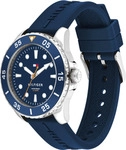 Quarzuhr TOMMY HILFIGER "KIDS", blau (blau, blau), Armbanduhren, Kinder,
