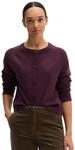 Cardigan MARC O'POLO "aus Cotton Wool Stretch", Damen, Gr. XS, lila (fresh