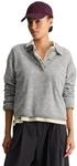 Langarm-Poloshirt MARC O'POLO DENIM "aus Boucl&eacute;-Garn", Damen, Gr. XXS, grau...