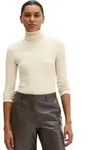 Langarmshirt MARC O'POLO "aus soft geripptem Jersey", Damen, Gr. XXS, chalky sand,
