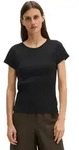 T-Shirt MARC O'POLO "aus Organic-Cotton-Rib-Jersey", Damen, Gr. XS, schwarz,