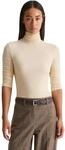 Langarmshirt MARC O'POLO "aus TENCEL&trade; Modal-Stretch", Damen, Gr. XS, beige (smokey