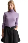 Langarmshirt MARC O'POLO DENIM "aus softem Ripp-Jersey", Damen, Gr. XXS, lila (lumi