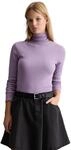 Langarmshirt MARC O'POLO DENIM "aus softem Ripp-Jersey", Damen, Gr. XXS, lila (lumi