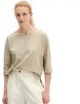 T-Shirt MARC O'POLO "aus Feinstrick-Jersey", Damen, Gr. S, beige (linen beige),