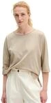 T-Shirt MARC O'POLO "aus Feinstrick-Jersey", Damen, Gr. S, beige (linen beige),