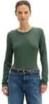Langarmshirt MARC O'POLO "aus Organic Cotton", Damen, Gr. XXS, quiet pine,