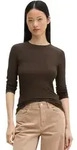 Langarmshirt MARC O'POLO "aus TENCEL&trade; Modal-Stretch", Damen, Gr. XXS, braun...