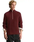 Troyer MARC O'POLO DENIM "aus weicher Bio-Baumwolle", Herren, Gr. S, rot (burgundy),