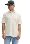 Poloshirt MARC O'POLO "mit feiner Struktur", Herren, Gr. M, beige (silky wei&szlig;),