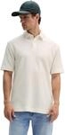 Poloshirt MARC O'POLO "mit feiner Struktur", Herren, Gr. M, beige (silky wei&szlig;),