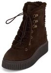 Stiefelette MARC O'POLO "mit markanter Rillen-Plateausohle", Damen, Gr. 38, braun