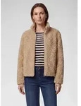 Fellimitatjacke RABE, Damen, Gr. 52, beige (biskuit), Pl&uuml;sch, Obermaterial: 100%