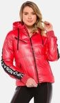 Steppjacke CIPO & BAXX "WM109", Damen, Gr. M, rot (schwarzrot), Stoff, 100% Polyamid,
