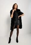 Fellimitatweste BUFFALO, Damen, Gr. 34, schwarz, Stoff, Obermaterial: 100% Polyester.
