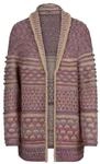 GOLDNER Strickjacke "Kurzgr&ouml;&szlig;e Jacquardstrickjacke mit Schalkragen" mit