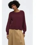 Strickpullover ONLY "ONLPRINCESS LS O-NECK DETAIL KNT", Damen, Gr. XS, rot (fig),