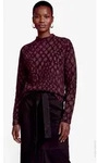 Strickpullover ZERO, Damen, Gr. 42, lila (schwarz, braun), Strick,...