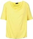 GOLDNER Kurzarmshirt "Blusenshirt mit Wasserfallausschnitt" Wasserfallausschnitt
