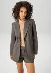 Longblazer ANISTON CASUAL, Damen, Gr. 36, bunt (anthrazit, dunkelbraun, helltaupe,