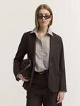 Kurzblazer BUGATTI "Regular Fit", Damen, Gr. 34, 90, braun, 62% Polyester, 33%
