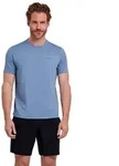 T-Shirt FALKE "FALKE T-Shirt", Herren, Gr. S, blau (blau steel (6958)), Shirts