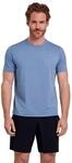 T-Shirt FALKE "FALKE T-Shirt", Herren, Gr. S, blau (blau steel (6958)), Shirts