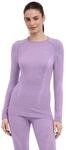 Langarmshirt FALKE "FALKE Langarmshirt", Damen, Gr. XS, lila (light lila...