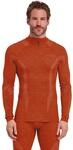 Langarmshirt FALKE "FALKE Langarmshirt", Herren, Gr. S, orange (chilly (8821)),