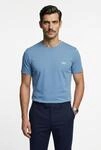 T-Shirt BOSS, Herren, Gr. M, blau (light, pastel blau 459), Jersey, Obermaterial: