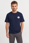 T-Shirt JACK & JONES "JJANDREJ TEE SS CREW NECK", Herren, Gr. L, blau (navy blazer),