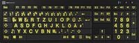 LOGICKEYBOARD Slimline-Tastatur "XL-Print Yellow on Black DE (PC/Nero)", schwarz