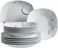 M&Auml;SER Tafelservice "Teller Set, Geschirr-Set Chanson" fantasievolles Dekor, 12