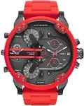 Chronograph DIESEL "MR. DADDY 2.0", rot, Armbanduhren, Herren, Chronograph, Quarzuhr,