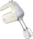 BOSCH Handmixer "Styline MFQ40301, Edelst. R&uuml;hrbesen/Knethaken, 5 Stufen, hellgelb"