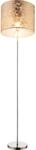 GLOBO LIGHTING Stehlampe "AMY", nickel matt, 1, &Oslash; 40cm H: 160cm, 1 Stk., Leuchten,