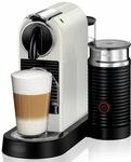 Nespresso Kapselmaschine "CITIZ EN 267.WAE von DeLonghi, White" inkl. Aeroccino