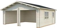 Palmako Garage "Roger" BxTxH: 629x565x310 cm, ohne Tor, naturbelassen