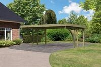 Karibu Doppelcarport ""Classic 1 SET" PVC-Dach Variante C, mit zwei Einfahrtsbogen"