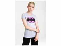 T-Shirt LOGOSHIRT "Batman" Gr. L, grau (grau, meliert) Damen Shirts Print