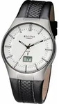 Funkuhr REGENT "18164211-FR217", schwarz, Armbanduhren, Herren, Funkuhr