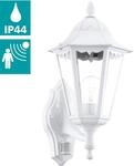 EGLO Au&szlig;en-Wandleuchte "NAVEDO Wandlampe, Au&szlig;enbeleuchtung, schwarz, silber-patina,